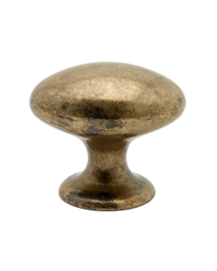 Oval Knob - Antique Brass
