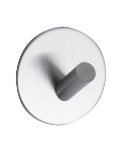 Base 100 1-koukku - Satinoitu ruostumaton teräs  - Beslag Design