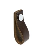Nahkavedin Loop - Ruskea nahka / Kiillotettu kromi - Beslag Design