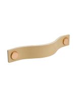 Loop kaapin vedin  - Värjäämätön nahka / Kupari - Beslag Design