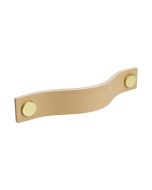 Loop kaapin vedin - Värjäämätön nahka / Messinki - Beslag Design