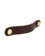Loop Round vedin - Ruskea nahka / kiillotettu messinki - Beslag Design